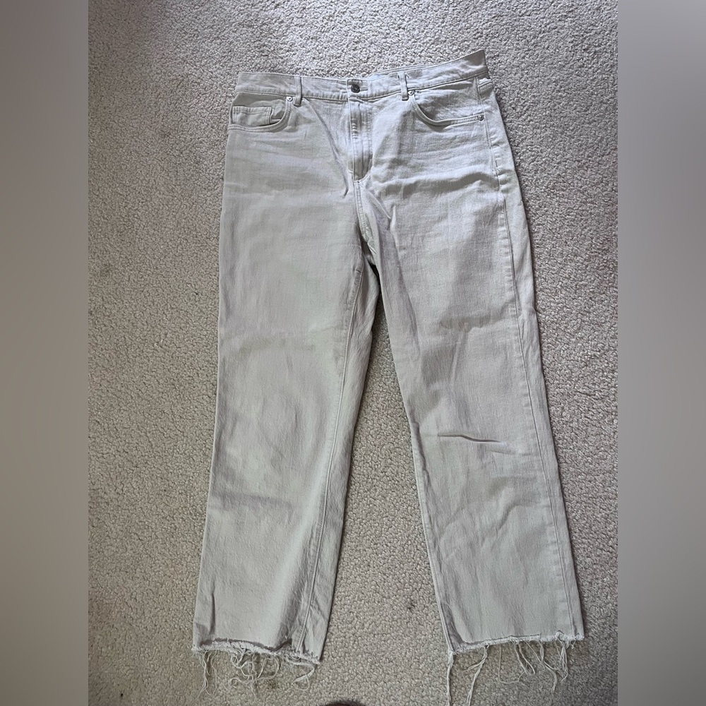 LOFT High waist Straight Crop Jeans